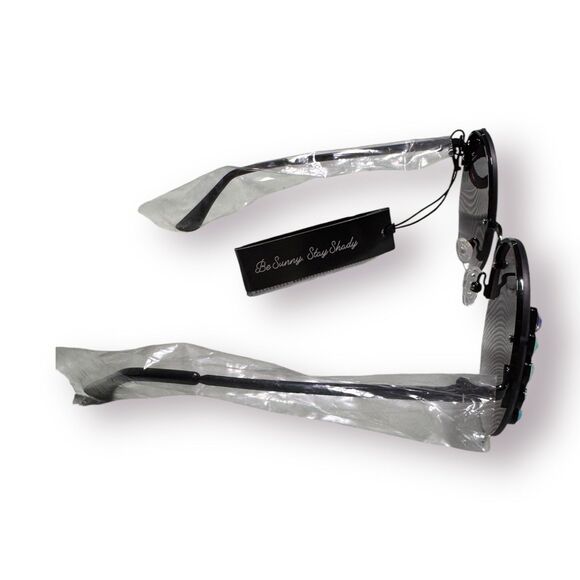 Quay Australia‎ Im Rich Sunglasses Black Sparkling Rhinestone Rare main image 4